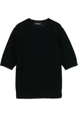 Fabiana Filippi Sequin-embellished crew-neck T-shirt