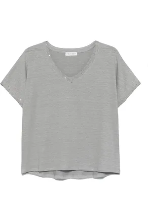 LE TRICOT PERUGIA Sequined-trim T-shirt