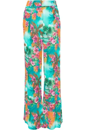 Roberto Cavalli High-waist palazzo crepe trousers