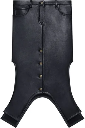 Courrèges Reversed leather skirt