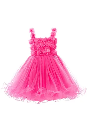 Tulleen Rose-appliqu?? tulle dress