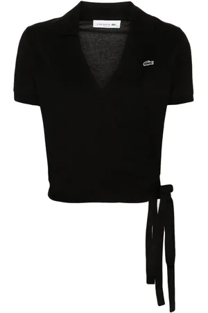 Lacoste Logo-patch wrap polo shirt