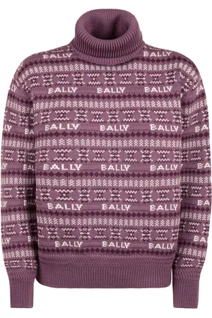 Bally Logo-intarsia merino wool jumper