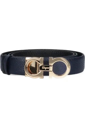 Salvatore Ferragamo Gancini textured leather belt