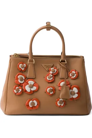 Prada Large Galleria floral appliqu?? bag
