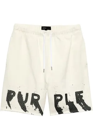 Purple Brand Logo-print cotton shorts