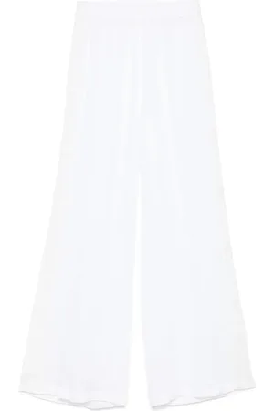 Maurizio Mykonos Lace-trim palazzo pants