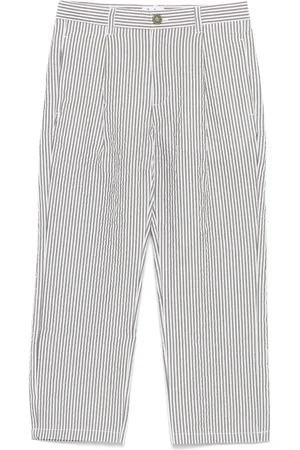 Il gufo Striped seersucker trousers