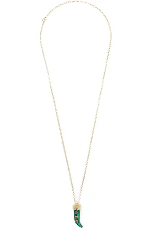 ESHVI Malachite fang necklace