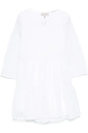 Twin-Set Floral-embroidered dress
