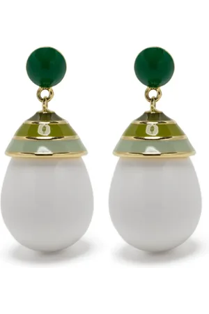ESHVI Striped drop earrings