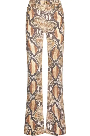 Roberto Cavalli Snakeskin-print trousers