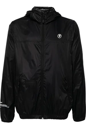 A Bathing Ape Logo-appliqu?? hooded jacket