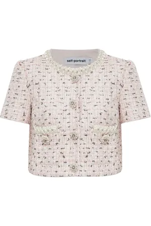 Self-Portrait Tweed top