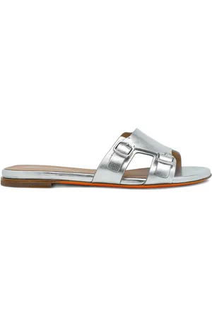 santoni Buckled open-toe slide sandals