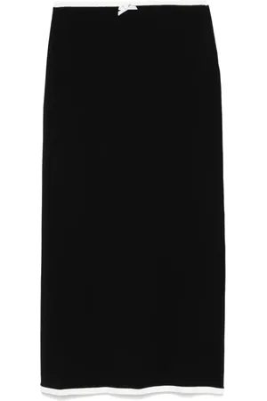 Rowen Rose Floral-appliqu?? maxi skirt