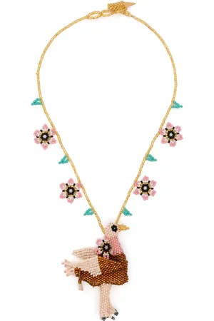 FORTE FORTE Animal-pendant beaded necklace