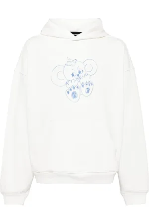 We11 Done Monster-print cotton hoodie