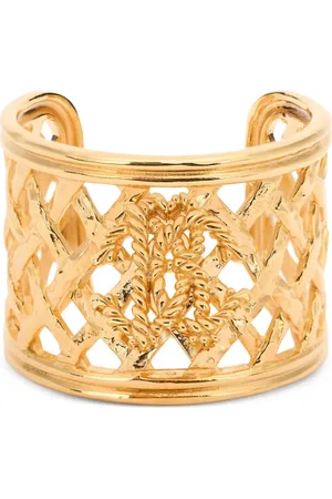 Roberto Cavalli Logo-plaque cuff bracelet