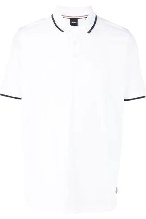 HUGO BOSS Logo-emed cotton polo shirt
