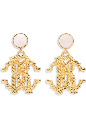 Roberto Cavalli Sculptural logo earrings