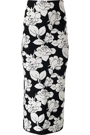 Carolina Herrera Floral-jacquard pencil skirt