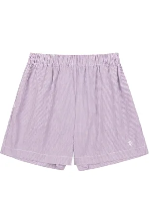 Sporty & Rich Striped poplin shorts