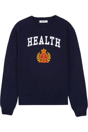 Sporty & Rich Slogan-intarsia jumper