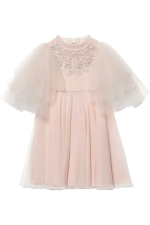 Tutu Du Monde Tulle-sleeve embellished dress