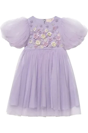 Tutu Du Monde Puff-sleeve beaded dress