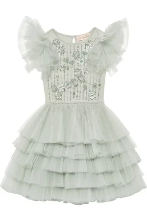 Tutu Du Monde Ruffle-detail tulle dress
