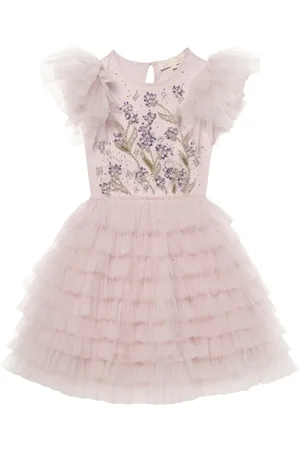 Tutu Du Monde Ruffle-detail tulle dress