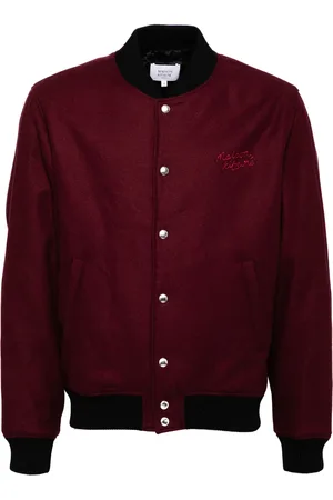 Maison Kitsuné Logo-embroidered bomber jacket
