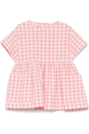 Il gufo Gingham-check dress