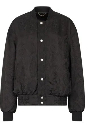 Roberto Cavalli Python-print bomber jacket