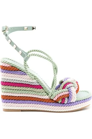 VALENTINO GARAVANI Braided-strap wedge sandals