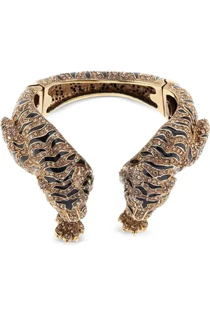 Roberto Cavalli Tiger-motif cuff bracelet
