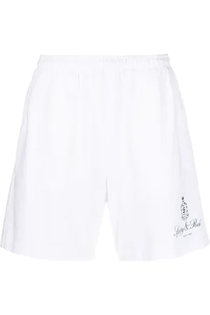 Sporty & Rich Logo-print cotton track shorts