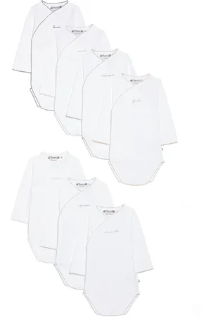 BONPOINT Seven-pack embroidered bodysuits