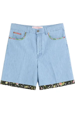 VALENTINO GARAVANI Floral-trim bermuda shorts