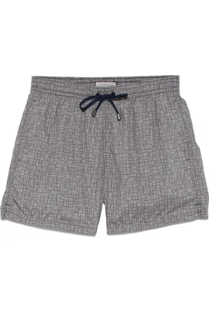 CANALI Graphic-print swim shorts