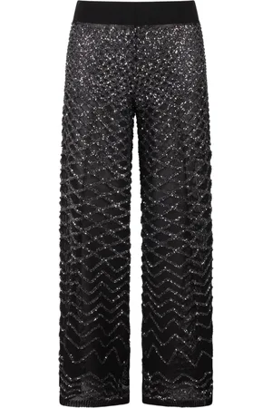 CIRCUS HOTEL Sequinned wide-leg trousers