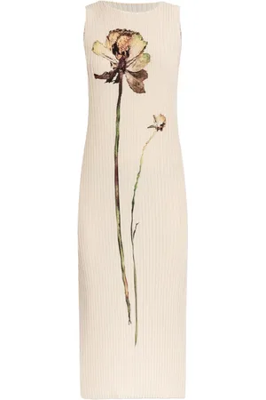 Issey Miyake Pressed Flora midi dress