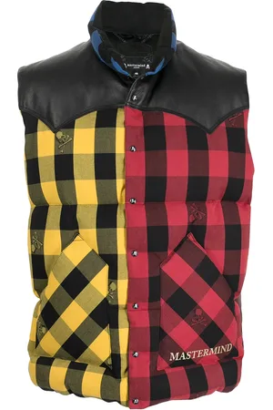 MASTERMIND JAPAN Check-print padded gillet