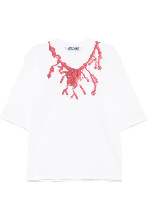 Moschino X Judy Blame necklace-print T-shirt