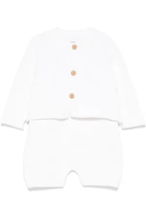 TEDDY & MINOU Embroidered babygrow (set of three)