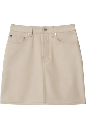 Burberry Equestrian Knight denim skirt