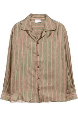 Drôle de Monsieur La Chemise Rayure Fleuries shirt