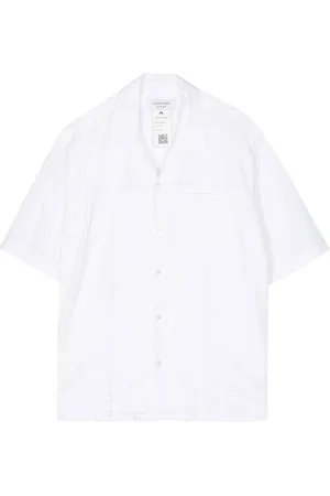 Marine Serre Lace-detail cotton shirt