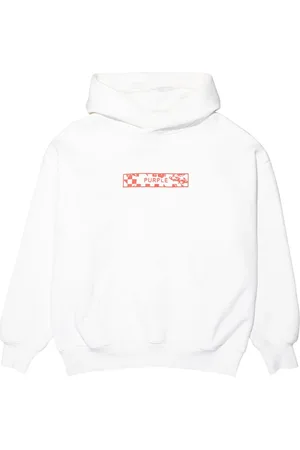 Purple Brand Graphic-print cotton hoodie